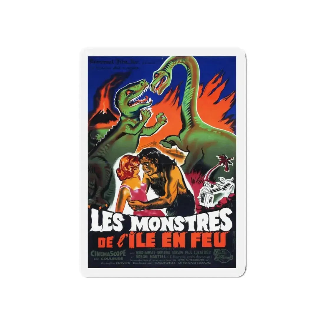 DINOSAURUS (FRENCH 2) 1960 Movie Poster - Refrigerator Magnet 5 Inch - The Sticker Space