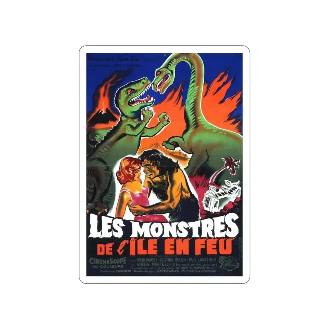 DINOSAURUS (FRENCH 2) 1960 Movie Poster STICKER Vinyl Die-Cut Decal 3 Inch - The Sticker Space