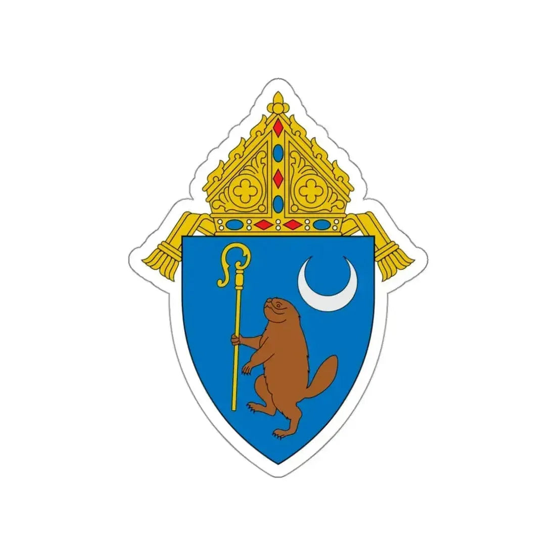 Diocese of Albany - STICKER Vinyl Die-Cut Decal White Die-Cut 3 Inch - The Sticker Space