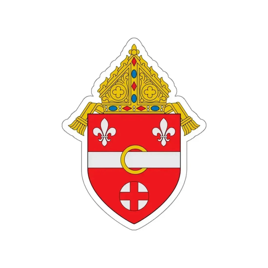 Diocese of Allentown - STICKER Vinyl Die-Cut Decal White Die-Cut 5 Inch - The Sticker Space