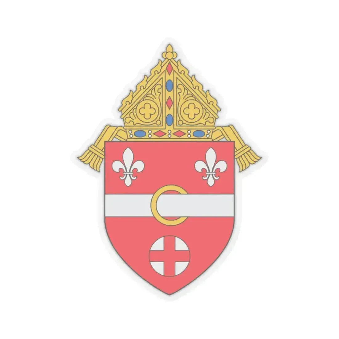 Diocese of Allentown - STICKER Vinyl Kiss-Cut Decal 2 Inch Transparent - The Sticker Space