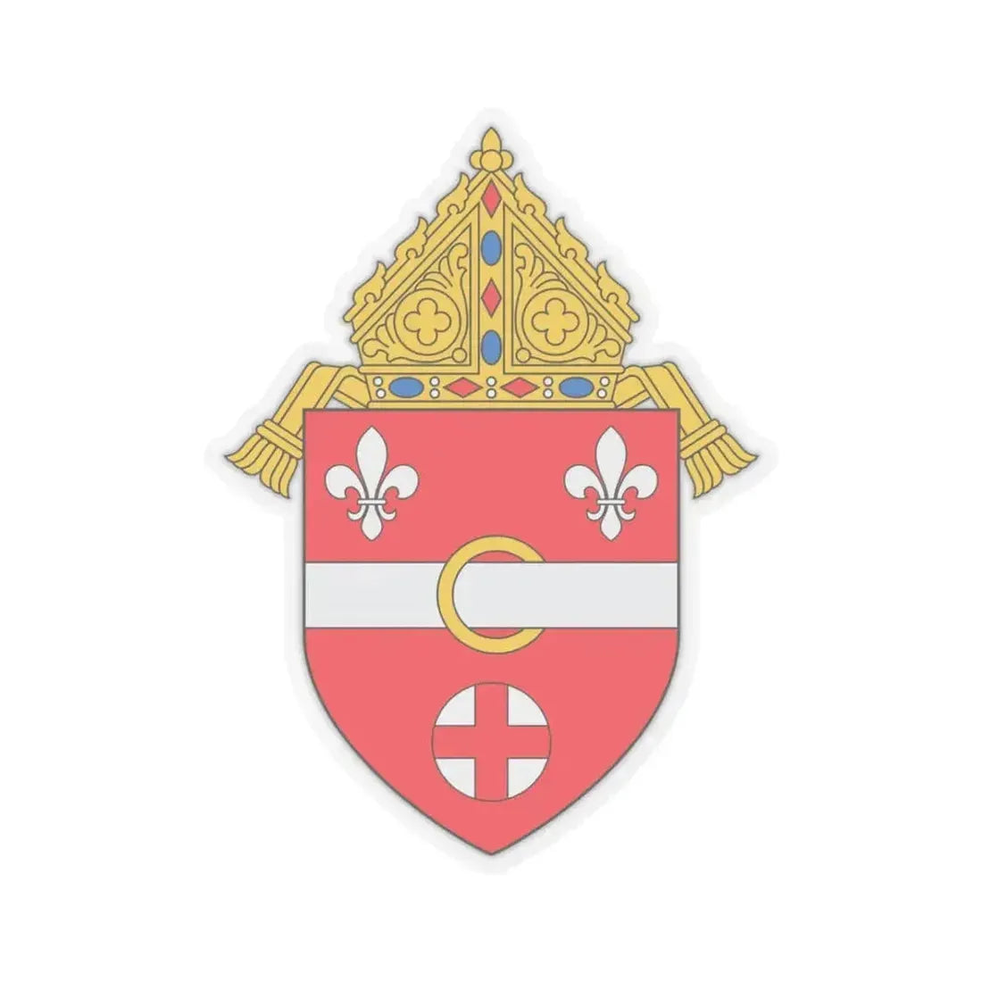 Diocese of Allentown - STICKER Vinyl Kiss-Cut Decal 3 Inch Transparent - The Sticker Space