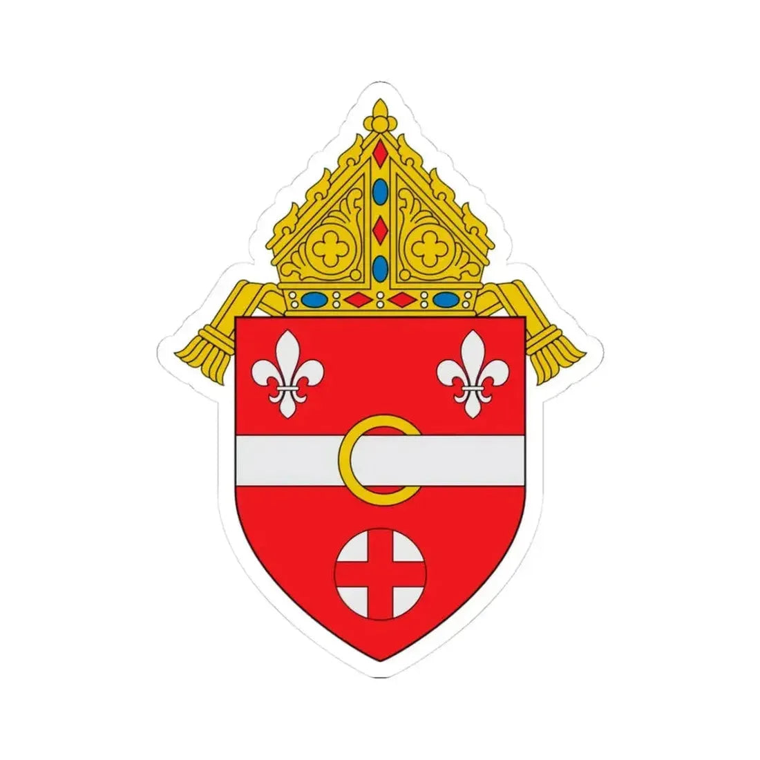 Diocese of Allentown - STICKER Vinyl Kiss-Cut Decal 3 Inch White - The Sticker Space