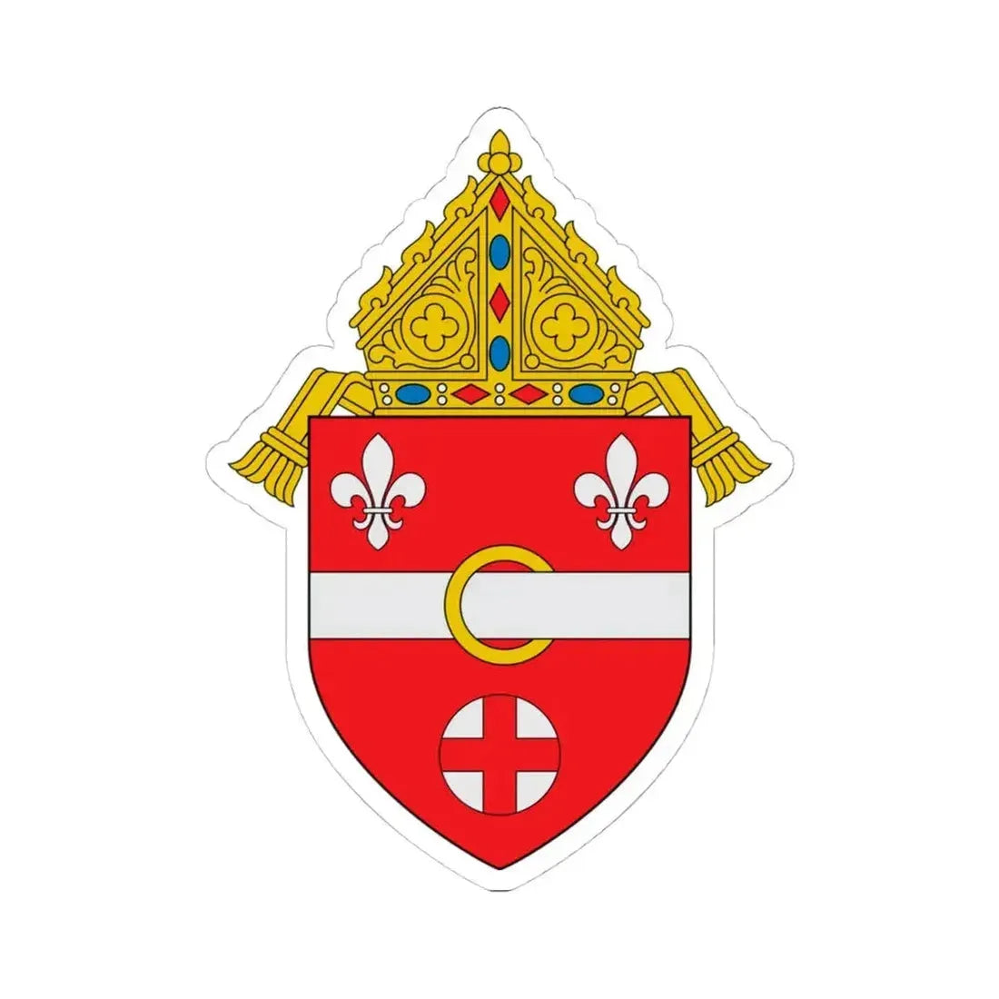 Diocese of Allentown - STICKER Vinyl Kiss-Cut Decal 4 Inch White - The Sticker Space