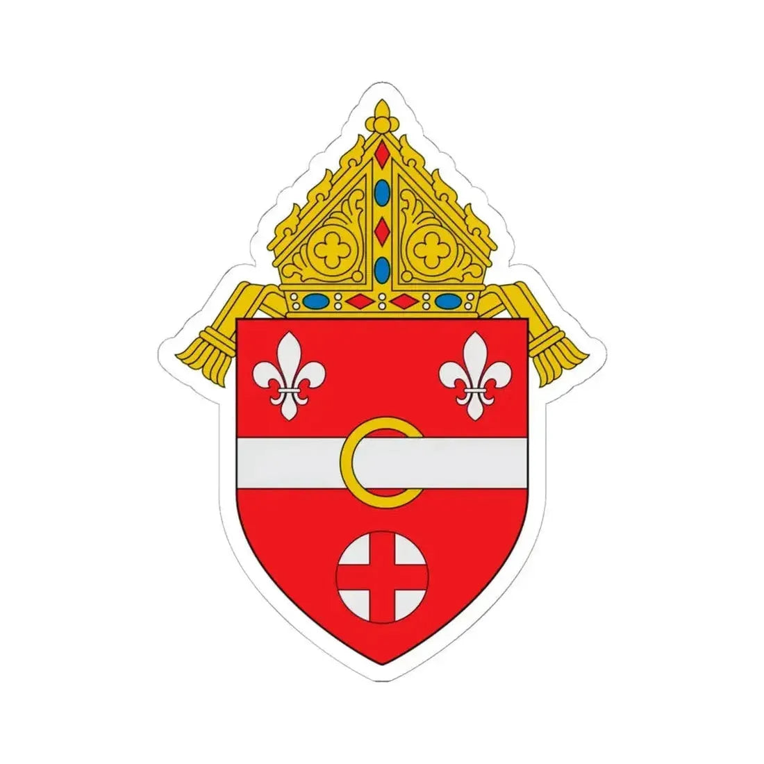 Diocese of Allentown - STICKER Vinyl Kiss-Cut Decal 6 Inch White - The Sticker Space