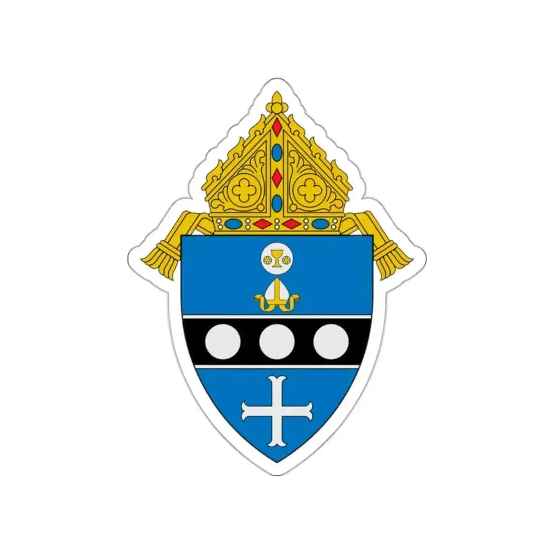 Diocese of Altoona Johnstown - STICKER Vinyl Die-Cut Decal White Die-Cut 2 Inch - The Sticker Space