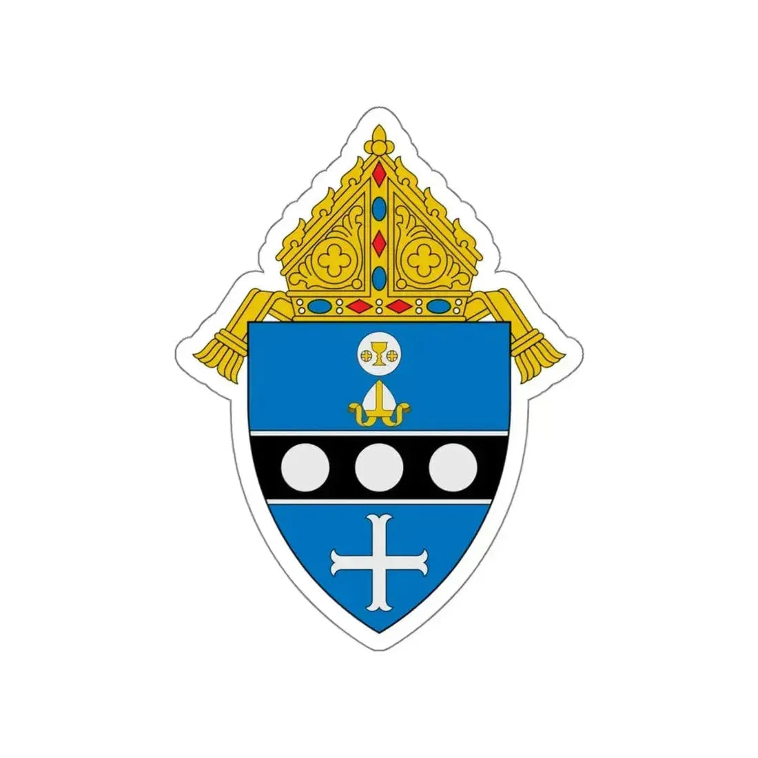 Diocese of Altoona Johnstown - STICKER Vinyl Die-Cut Decal White Die-Cut 5 Inch - The Sticker Space