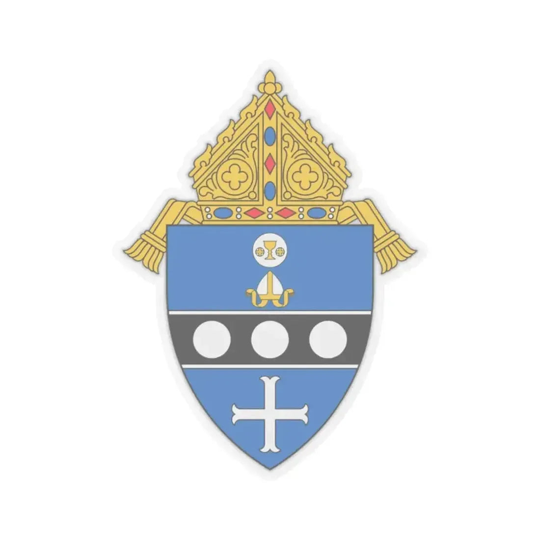 Diocese of Altoona Johnstown - STICKER Vinyl Kiss-Cut Decal 2 Inch Transparent - The Sticker Space