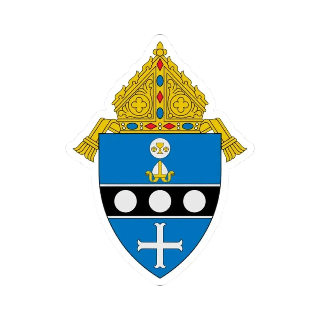 Diocese of Altoona Johnstown - STICKER Vinyl Kiss-Cut Decal 2 Inch White - The Sticker Space