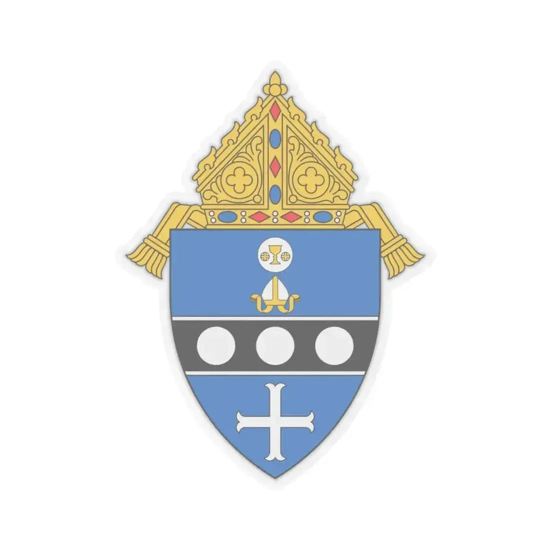 Diocese of Altoona Johnstown - STICKER Vinyl Kiss-Cut Decal 3 Inch Transparent - The Sticker Space