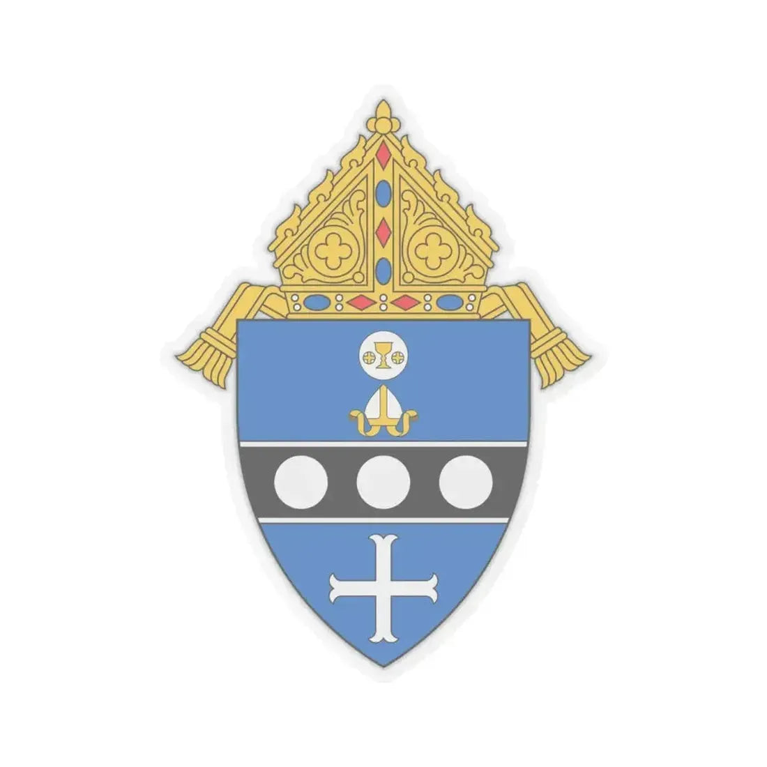 Diocese of Altoona Johnstown - STICKER Vinyl Kiss-Cut Decal 4 Inch Transparent - The Sticker Space
