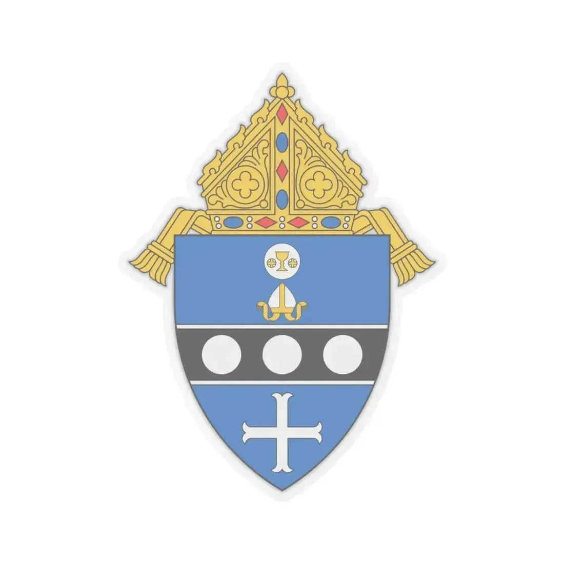 Diocese of Altoona Johnstown - STICKER Vinyl Kiss-Cut Decal 6 Inch Transparent - The Sticker Space