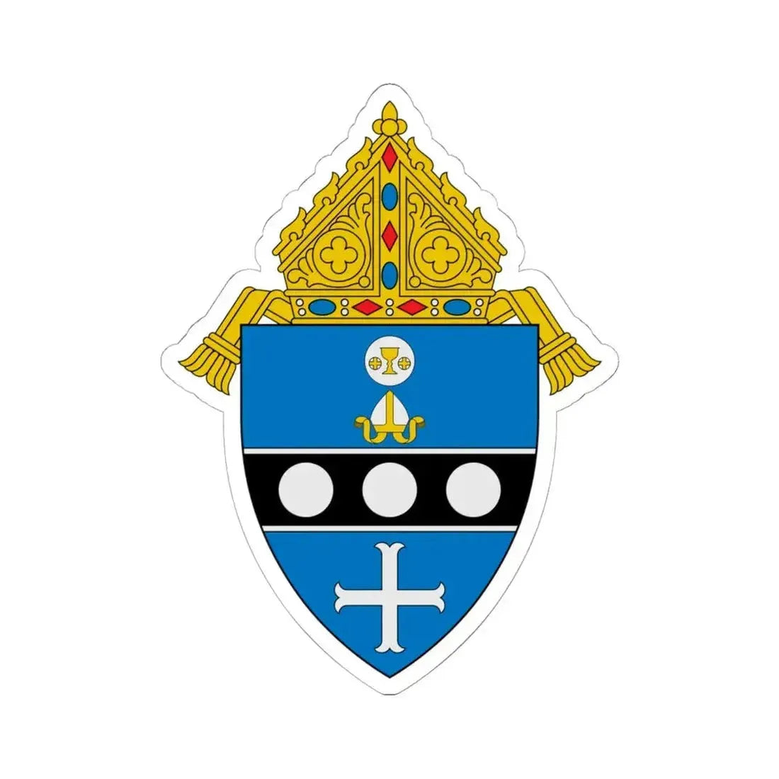 Diocese of Altoona Johnstown - STICKER Vinyl Kiss-Cut Decal 6 Inch White - The Sticker Space