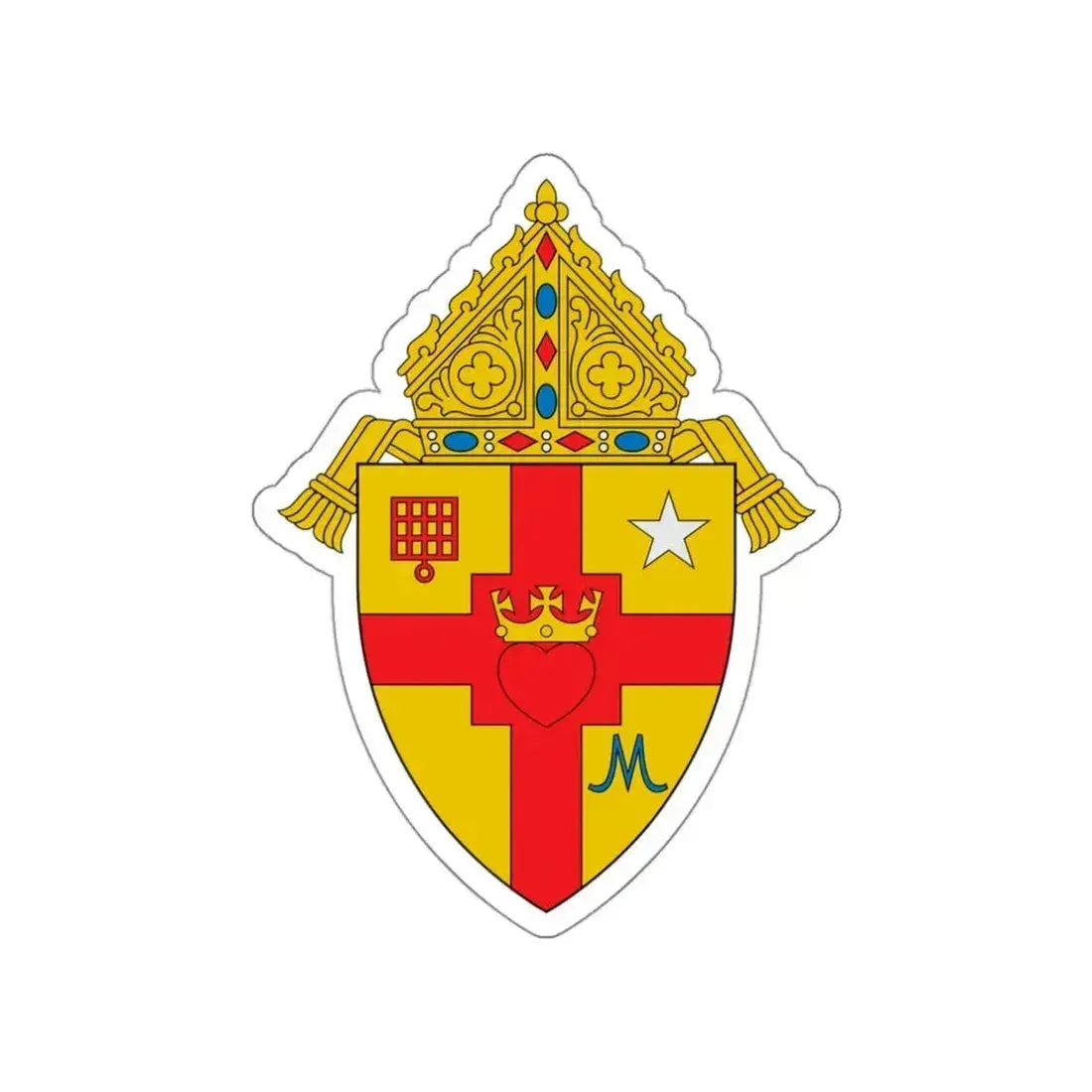 Diocese of Amarillo - STICKER Vinyl Die-Cut Decal White Die-Cut 3 Inch - The Sticker Space