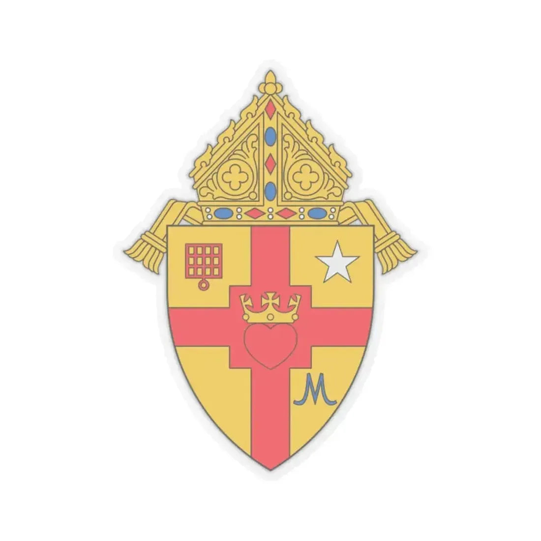 Diocese of Amarillo - STICKER Vinyl Kiss-Cut Decal 2 Inch Transparent - The Sticker Space