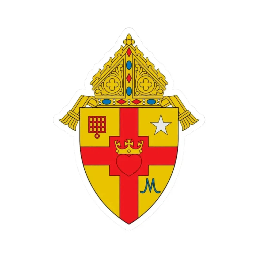 Diocese of Amarillo - STICKER Vinyl Kiss-Cut Decal 2 Inch White - The Sticker Space