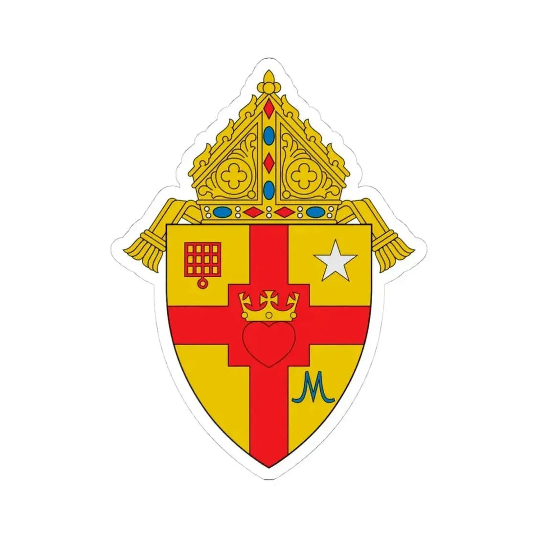 Diocese of Amarillo - STICKER Vinyl Kiss-Cut Decal 4 Inch White - The Sticker Space