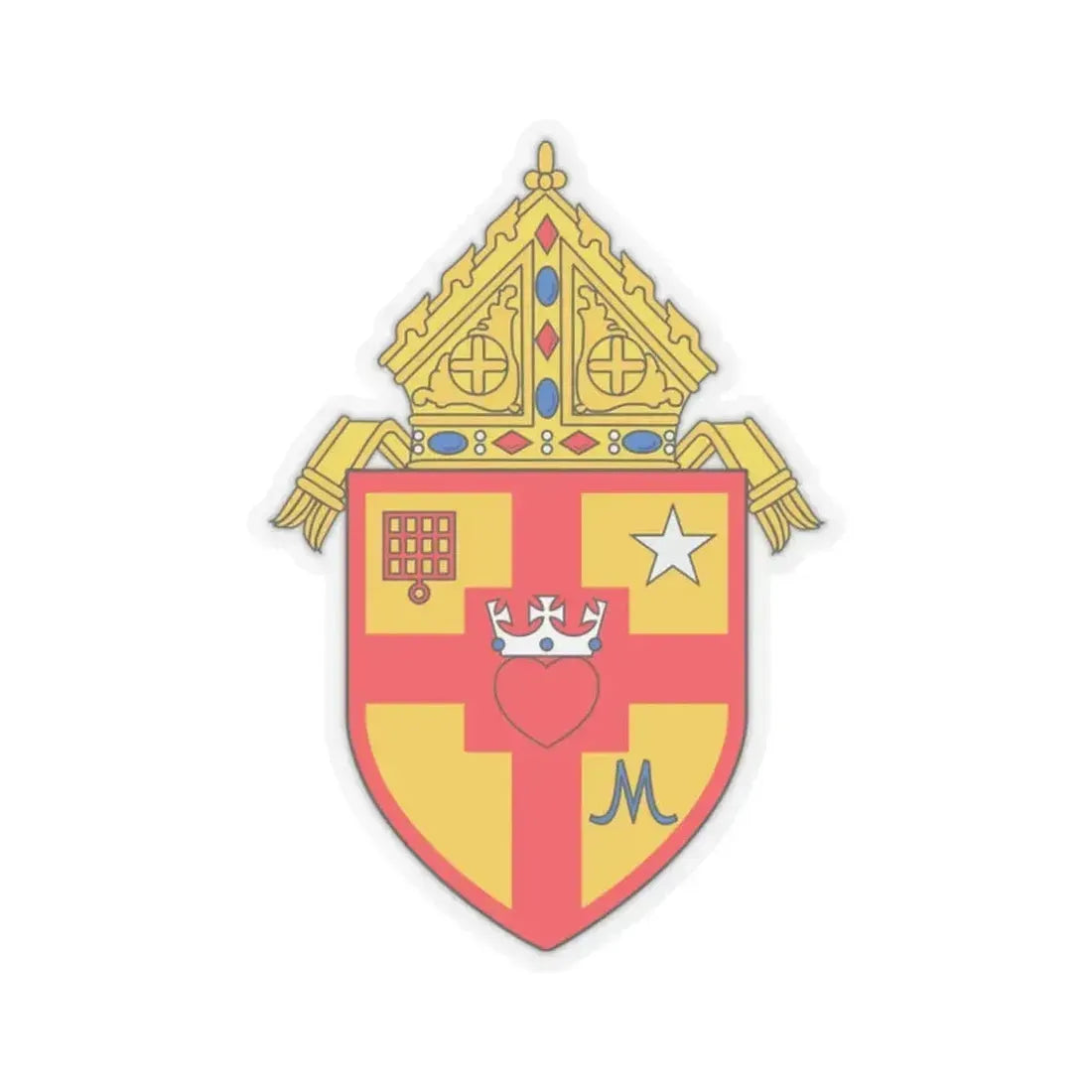 Diocese of Amarillo, TX - STICKER Vinyl Kiss-Cut Decal 2 Inch Transparent - The Sticker Space