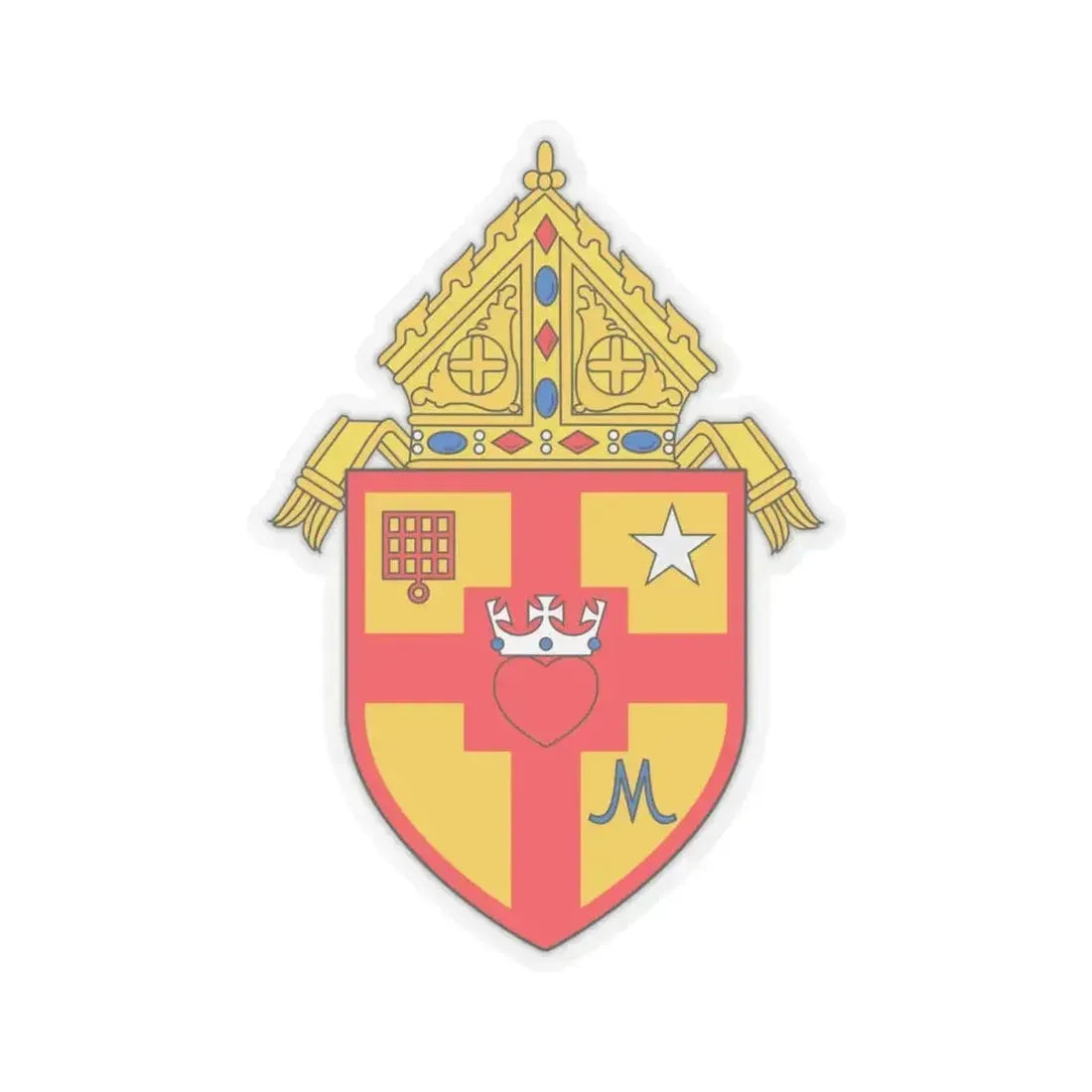 Diocese of Amarillo, TX - STICKER Vinyl Kiss-Cut Decal 6 Inch Transparent - The Sticker Space