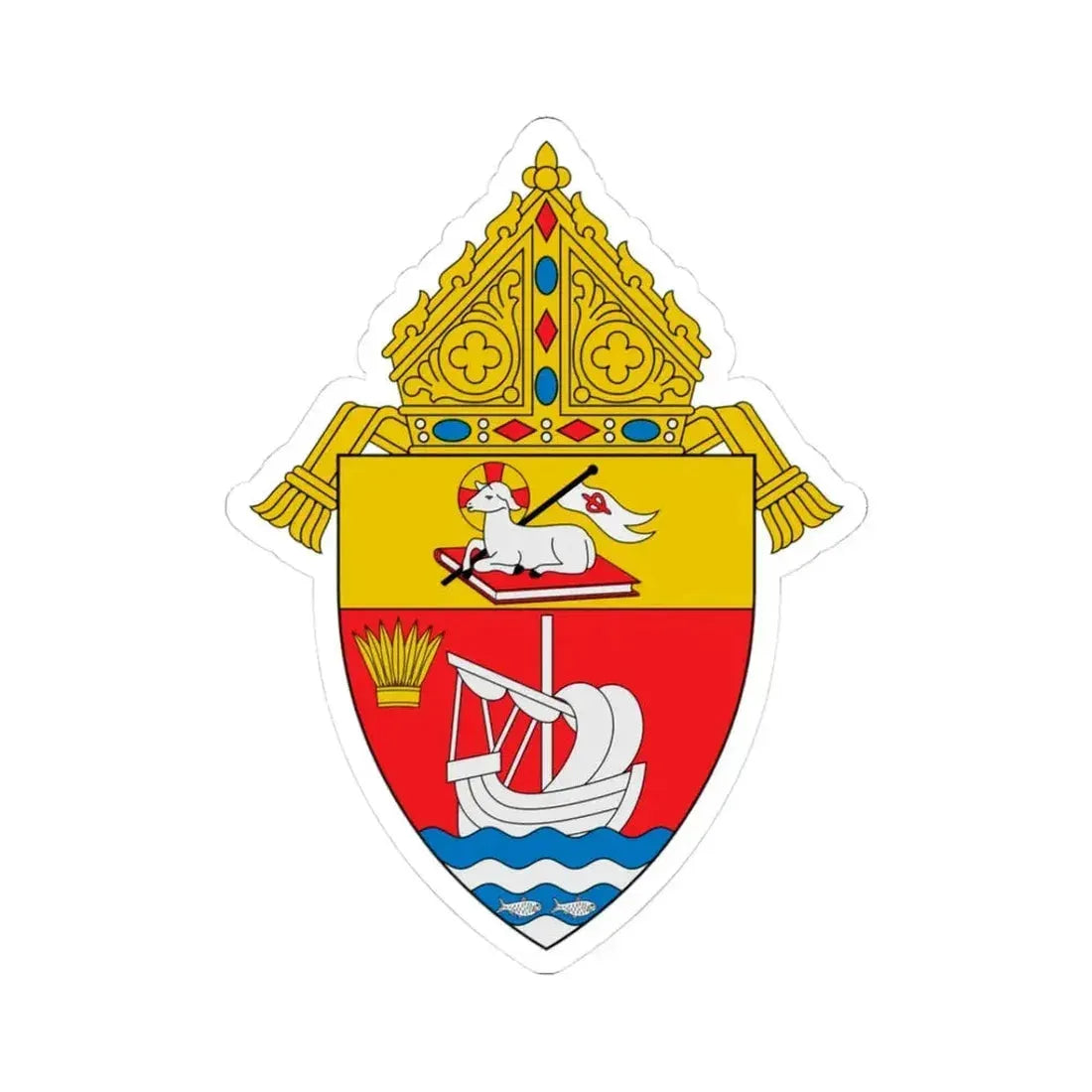 Diocese of Arecibo - STICKER Vinyl Kiss-Cut Decal 3 Inch White - The Sticker Space