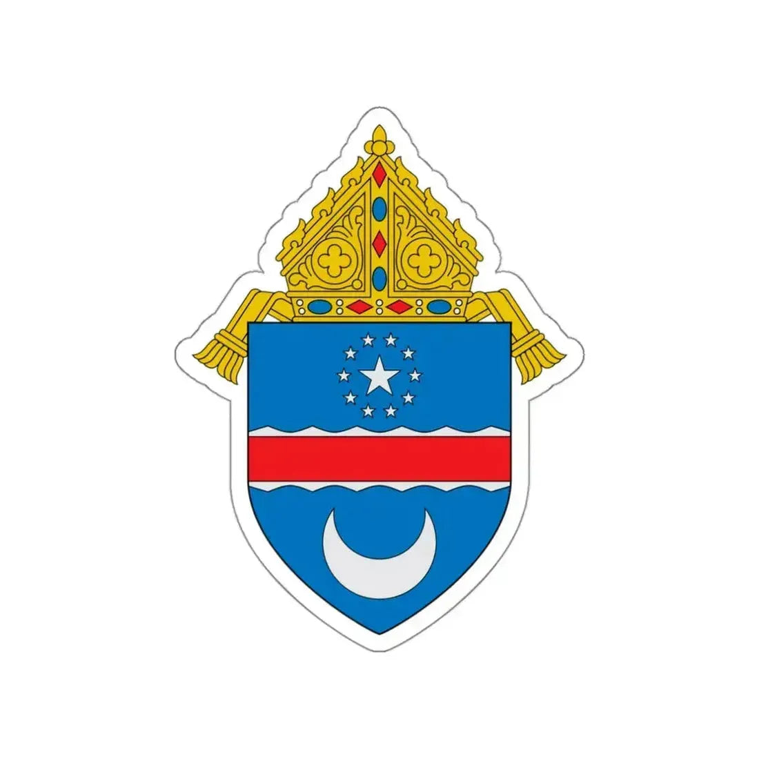 Diocese of Arlington - STICKER Vinyl Die-Cut Decal White Die-Cut 3 Inch - The Sticker Space