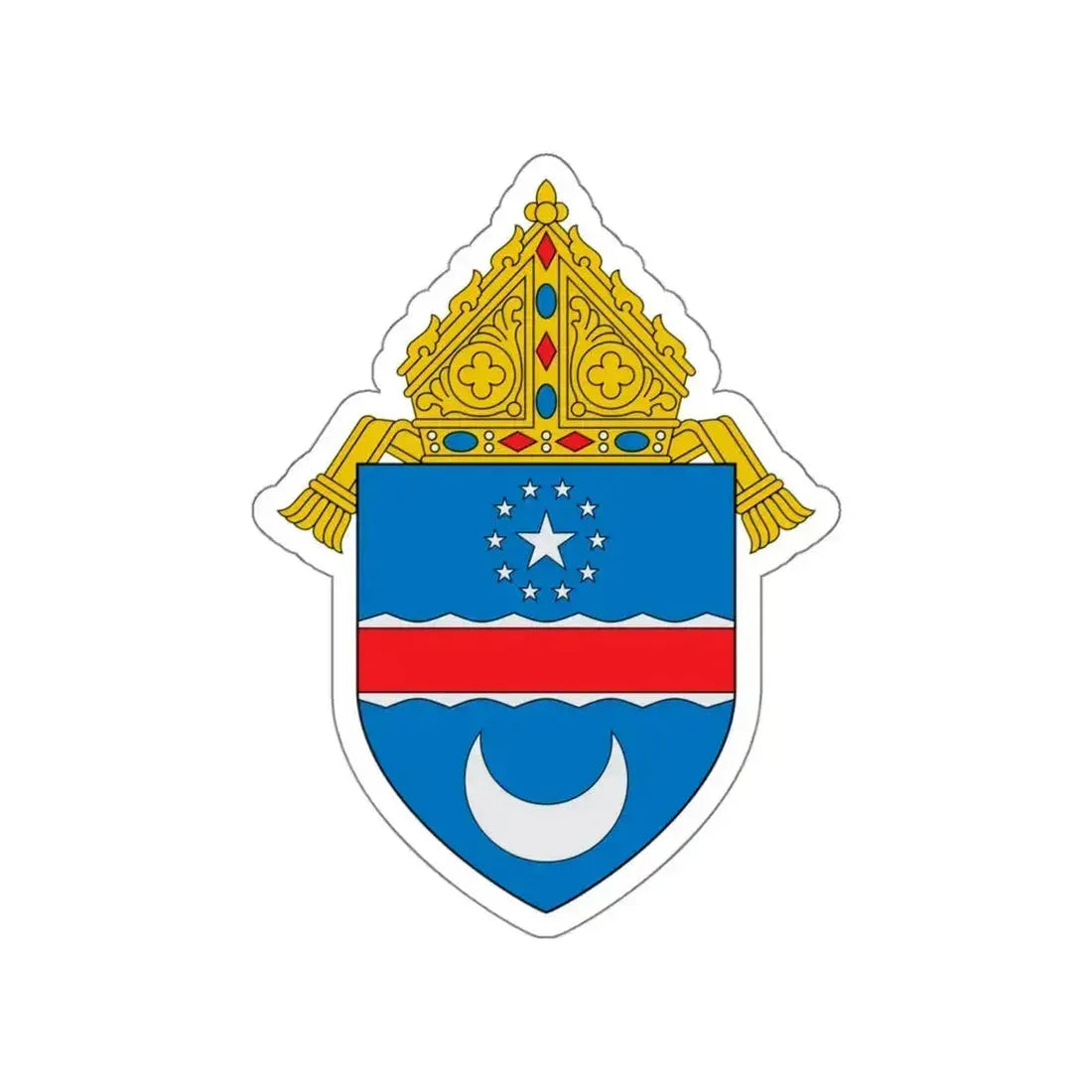 Diocese of Arlington - STICKER Vinyl Die-Cut Decal White Die-Cut 5 Inch - The Sticker Space