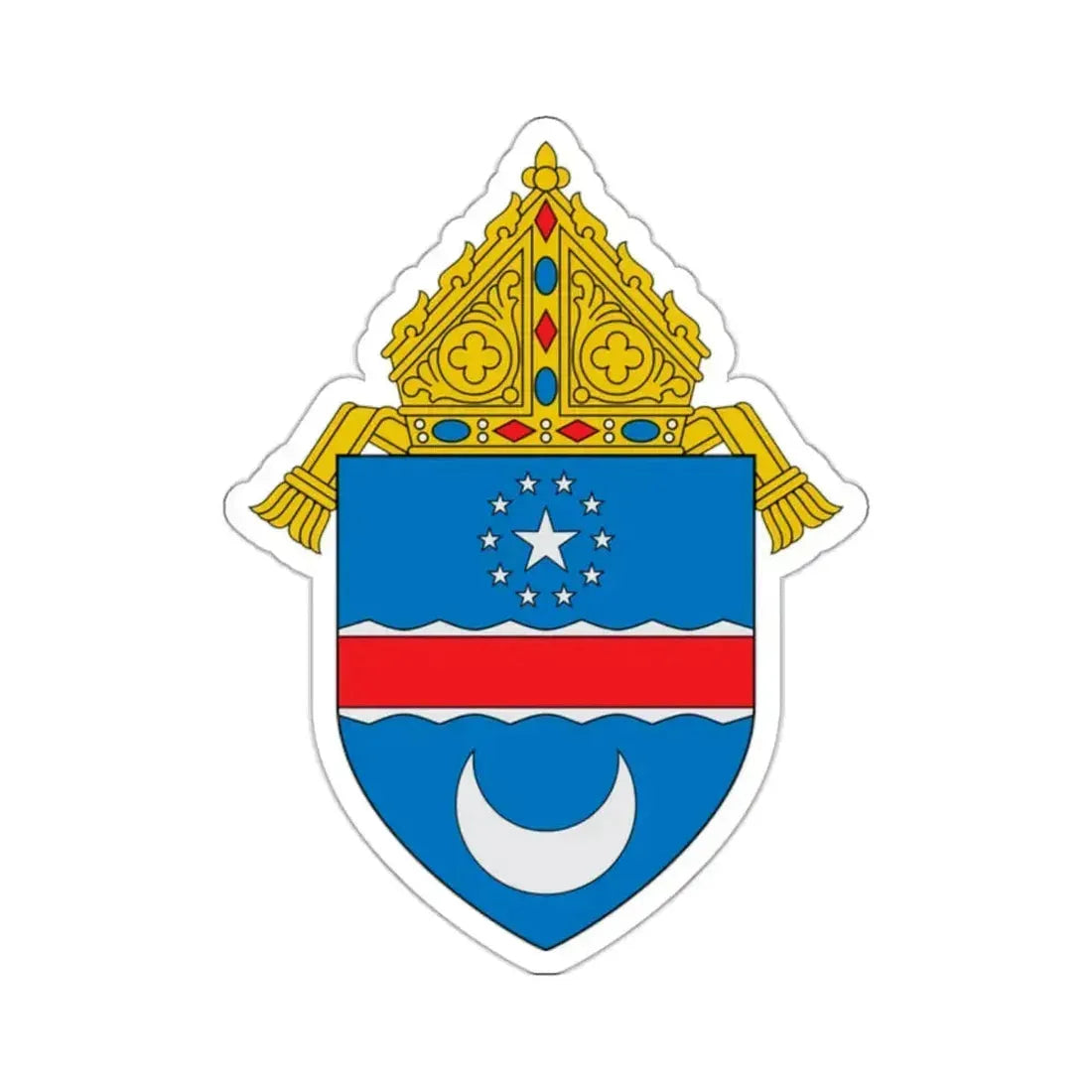 Diocese of Arlington - STICKER Vinyl Kiss-Cut Decal 2 Inch White - The Sticker Space