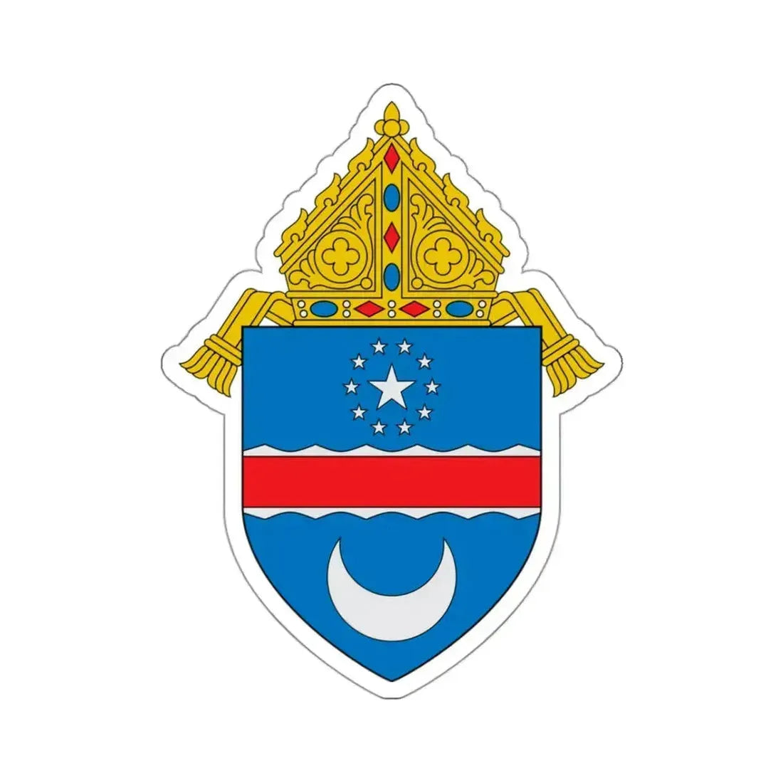 Diocese of Arlington - STICKER Vinyl Kiss-Cut Decal 3 Inch White - The Sticker Space