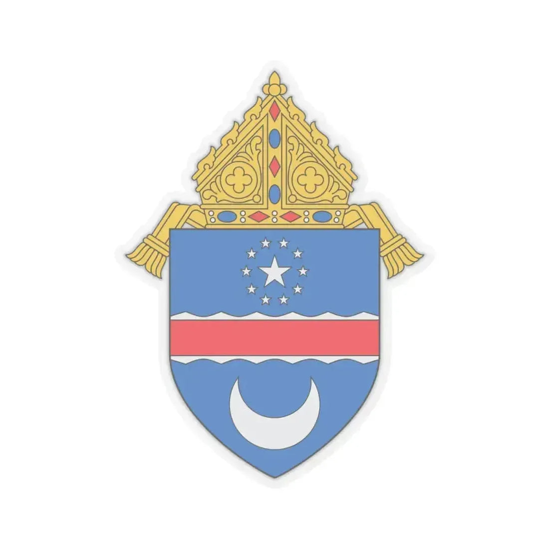 Diocese of Arlington - STICKER Vinyl Kiss-Cut Decal 4 Inch Transparent - The Sticker Space