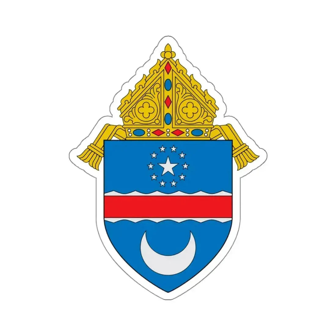 Diocese of Arlington - STICKER Vinyl Kiss-Cut Decal 4 Inch White - The Sticker Space