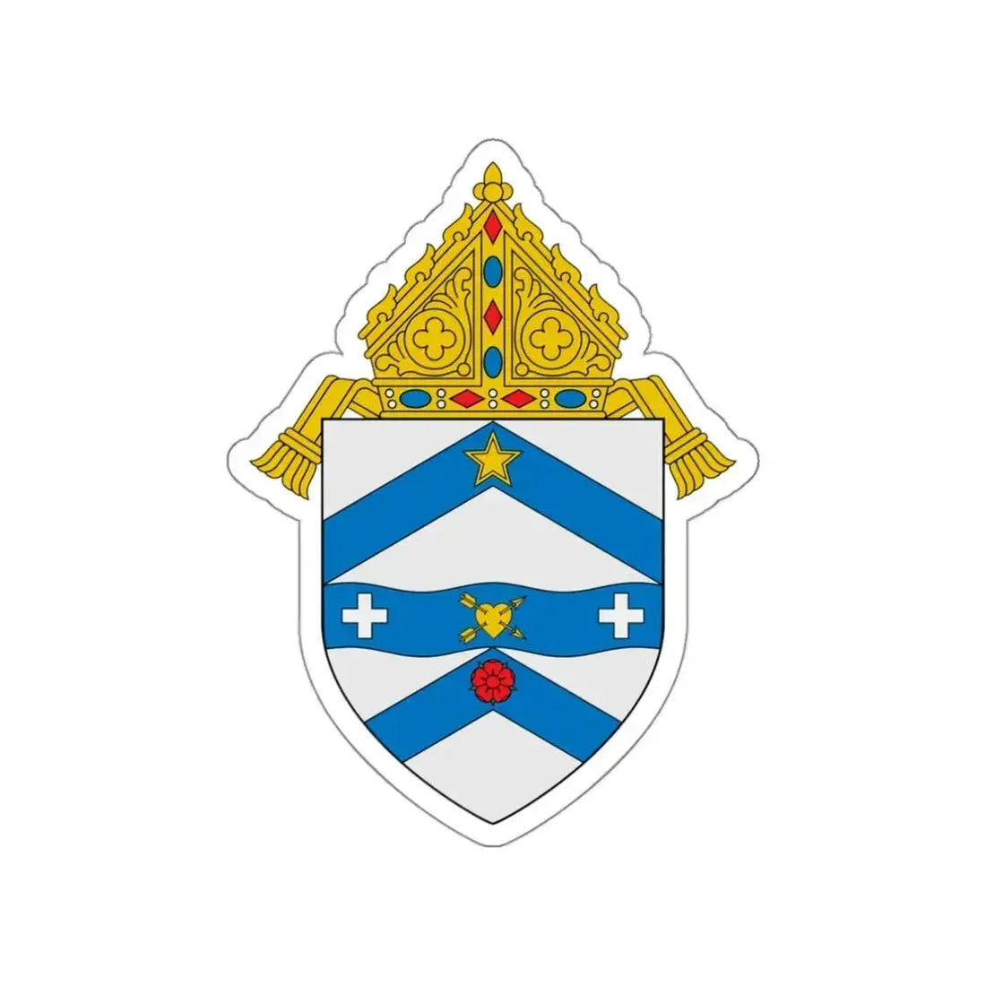 Diocese of Austin - STICKER Vinyl Die-Cut Decal White Die-Cut 3 Inch - The Sticker Space