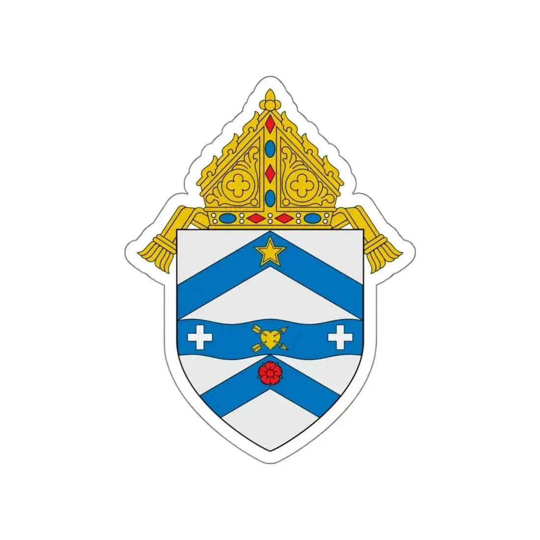 Diocese of Austin - STICKER Vinyl Die-Cut Decal White Die-Cut 5 Inch - The Sticker Space