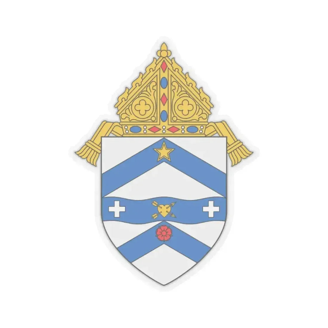 Diocese of Austin - STICKER Vinyl Kiss-Cut Decal 2 Inch Transparent - The Sticker Space