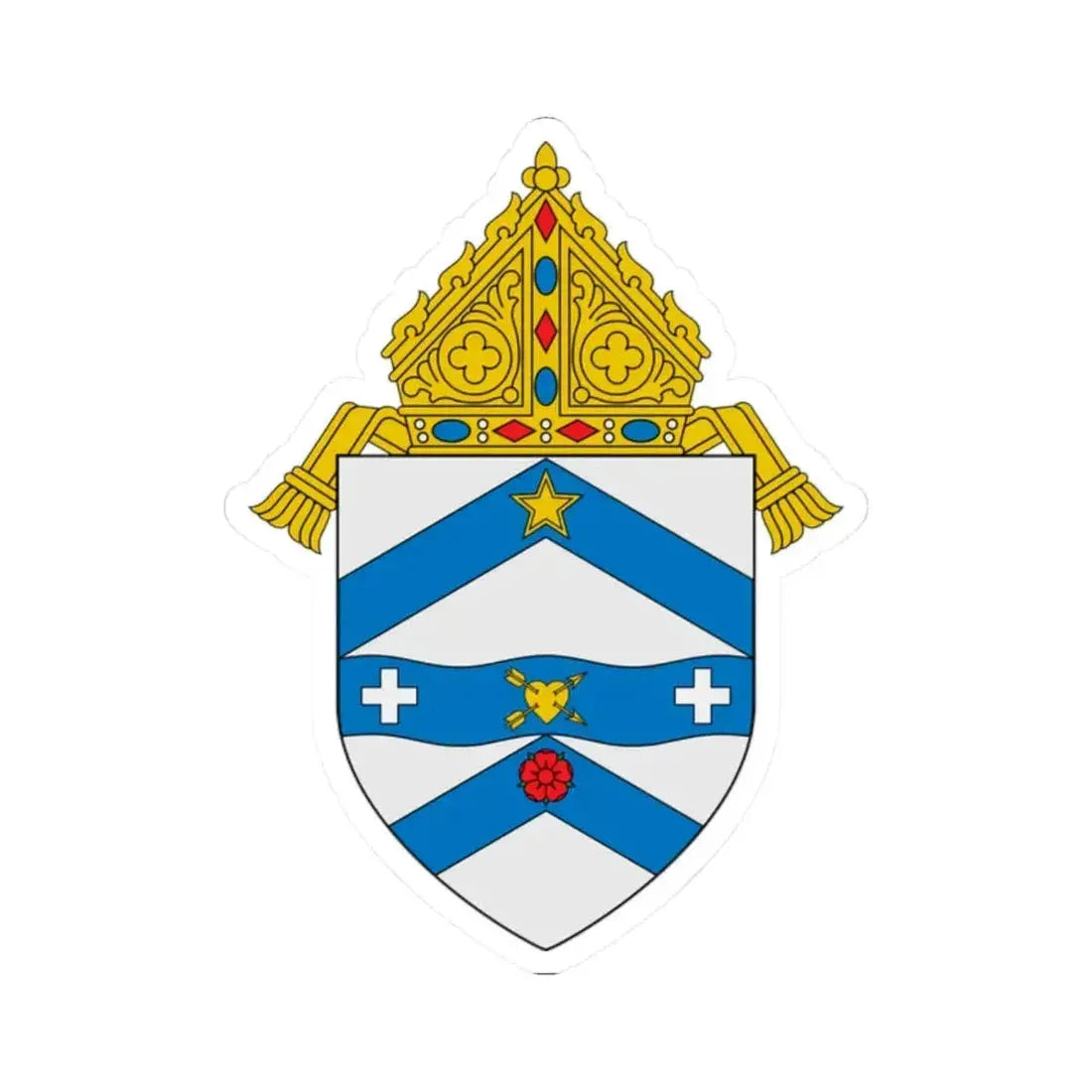 Diocese of Austin - STICKER Vinyl Kiss-Cut Decal 2 Inch White - The Sticker Space