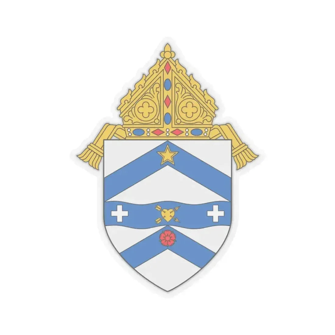 Diocese of Austin - STICKER Vinyl Kiss-Cut Decal 3 Inch Transparent - The Sticker Space