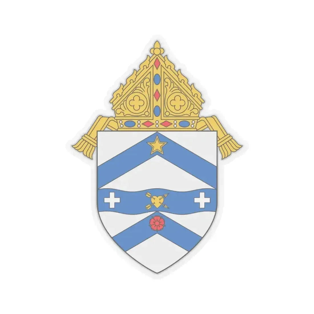 Diocese of Austin - STICKER Vinyl Kiss-Cut Decal 4 Inch Transparent - The Sticker Space