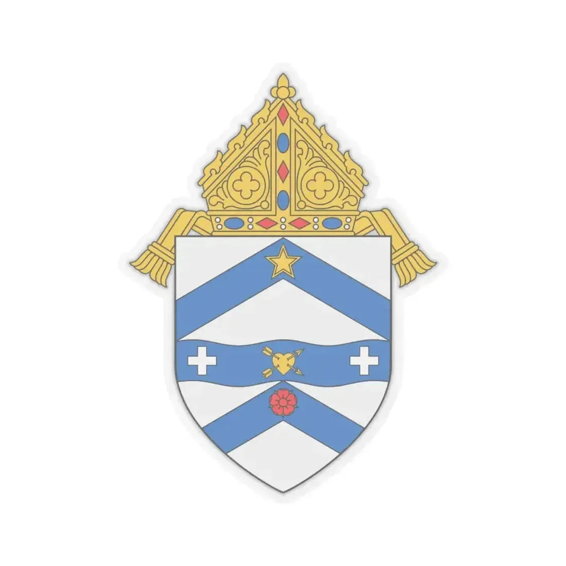 Diocese of Austin - STICKER Vinyl Kiss-Cut Decal 6 Inch Transparent - The Sticker Space