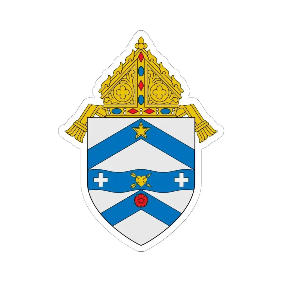 Diocese of Austin - STICKER Vinyl Kiss-Cut Decal 6 Inch White - The Sticker Space