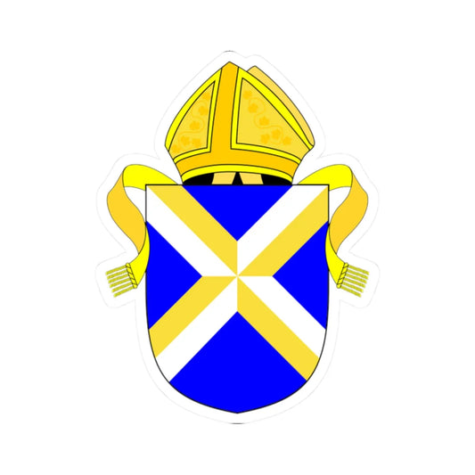 Diocese of Bath and Wells arms (England) (Coat of Arms) STICKER Vinyl Kiss-Cut Decal 2 Inch White - The Sticker Space