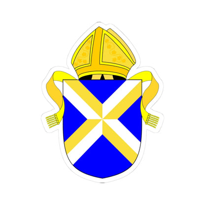 Diocese of Bath and Wells arms (England) (Coat of Arms) STICKER Vinyl Kiss-Cut Decal 3 Inch White - The Sticker Space
