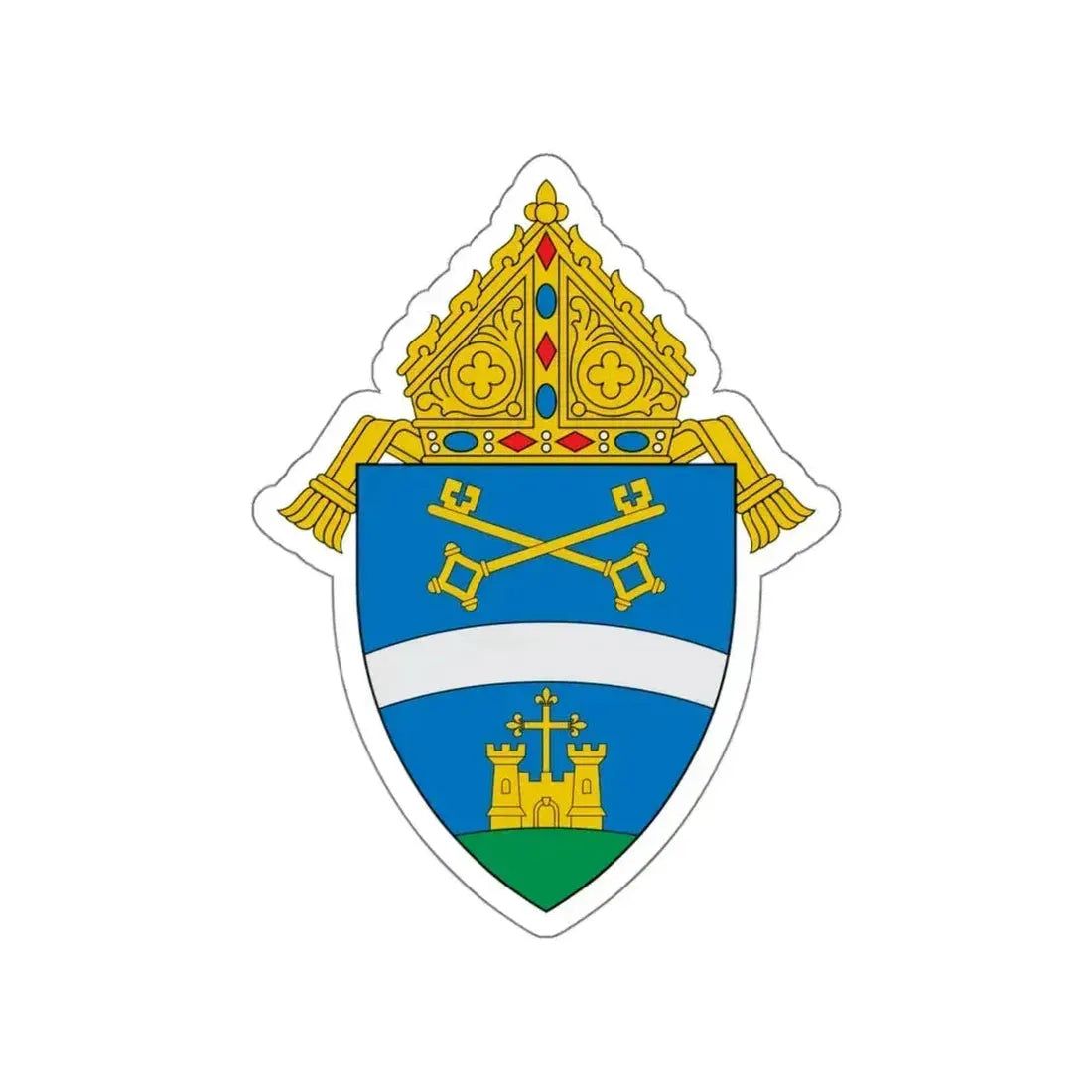 Diocese of Belleville - STICKER Vinyl Die-Cut Decal White Die-Cut 4 Inch - The Sticker Space
