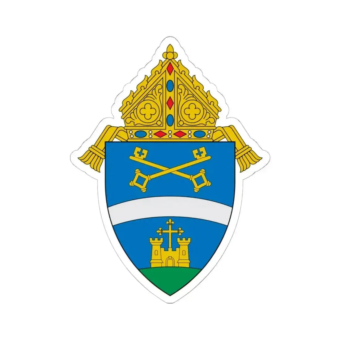 Diocese of Belleville - STICKER Vinyl Kiss-Cut Decal 6 Inch White - The Sticker Space