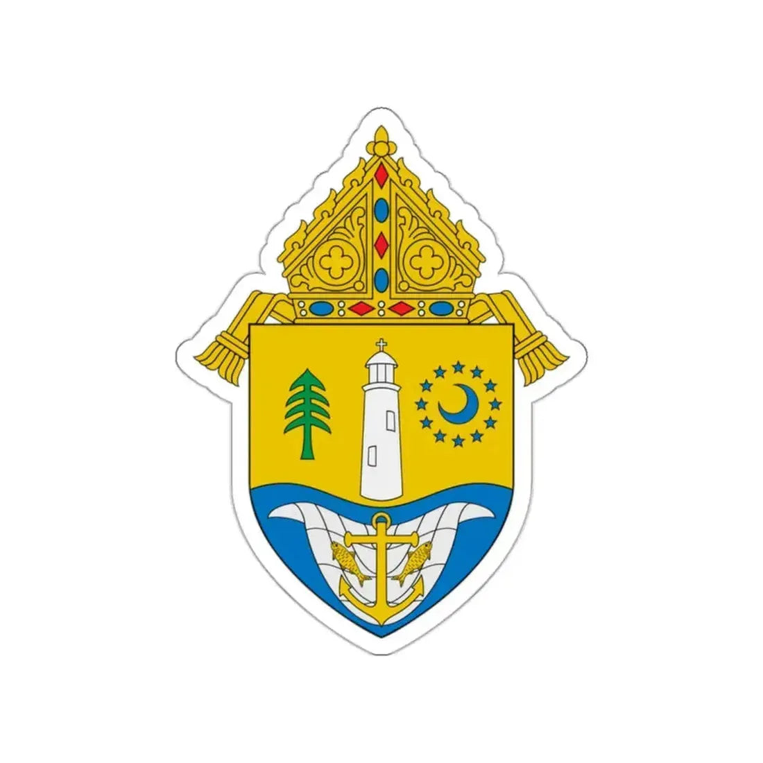Diocese of Biloxi - STICKER Vinyl Die-Cut Decal White Die-Cut 2 Inch - The Sticker Space