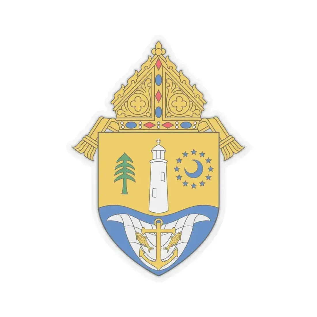 Diocese of Biloxi - STICKER Vinyl Kiss-Cut Decal 6 Inch Transparent - The Sticker Space