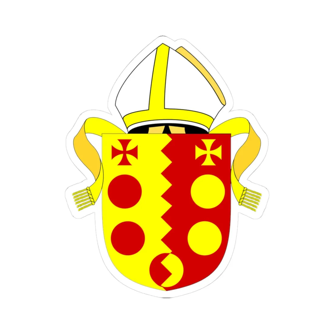 Diocese of Birmingham arms (England) (Coat of Arms) STICKER Vinyl Kiss-Cut Decal 3 Inch White - The Sticker Space