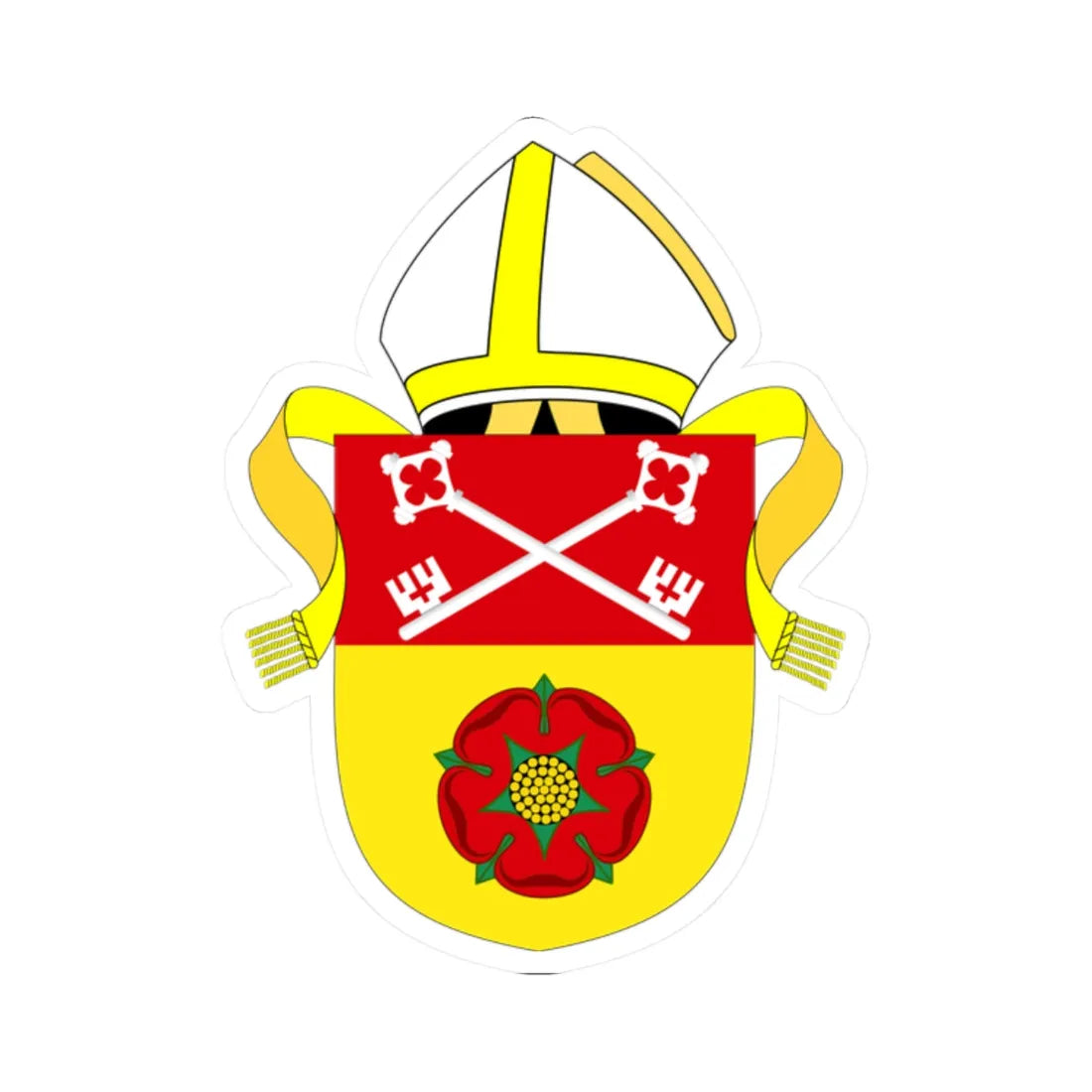 Diocese of Blackburn arms updated (England) (Coat of Arms) STICKER Vinyl Kiss-Cut Decal 2 Inch White - The Sticker Space