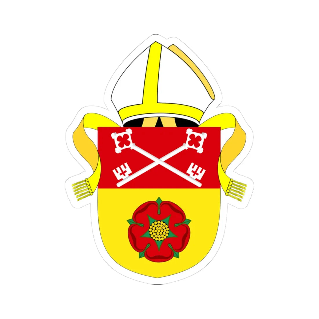 Diocese of Blackburn arms updated (England) (Coat of Arms) STICKER Vinyl Kiss-Cut Decal 3 Inch White - The Sticker Space