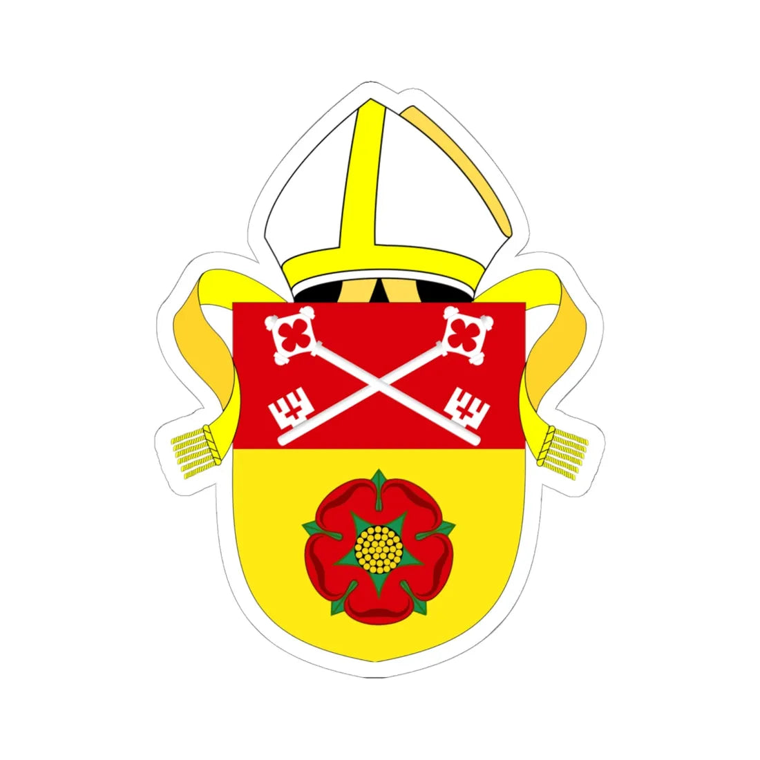 Diocese of Blackburn arms updated (England) (Coat of Arms) STICKER Vinyl Kiss-Cut Decal 6 Inch White - The Sticker Space