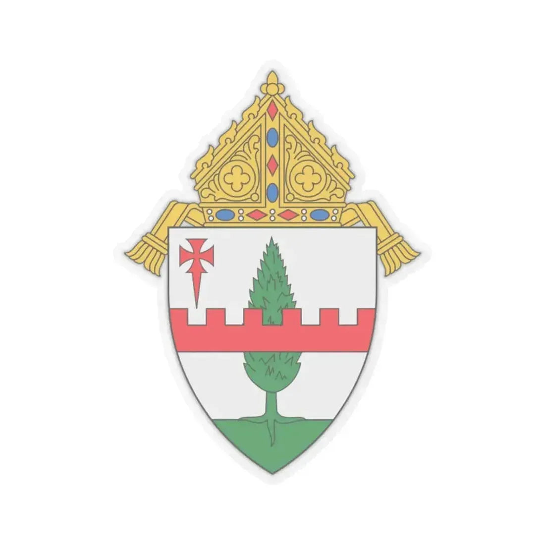 Diocese of Boise - STICKER Vinyl Kiss-Cut Decal 2 Inch Transparent - The Sticker Space