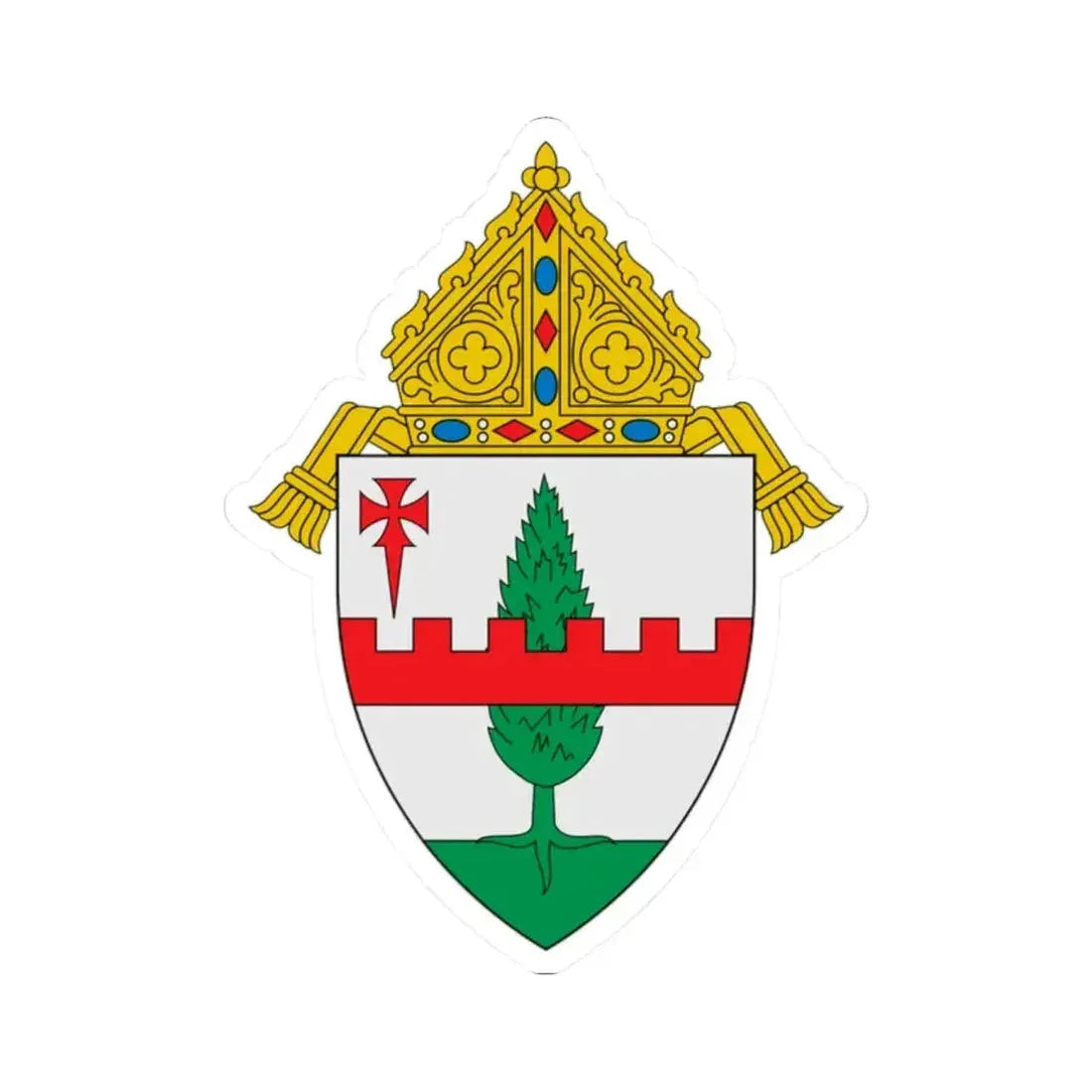 Diocese of Boise - STICKER Vinyl Kiss-Cut Decal 2 Inch White - The Sticker Space